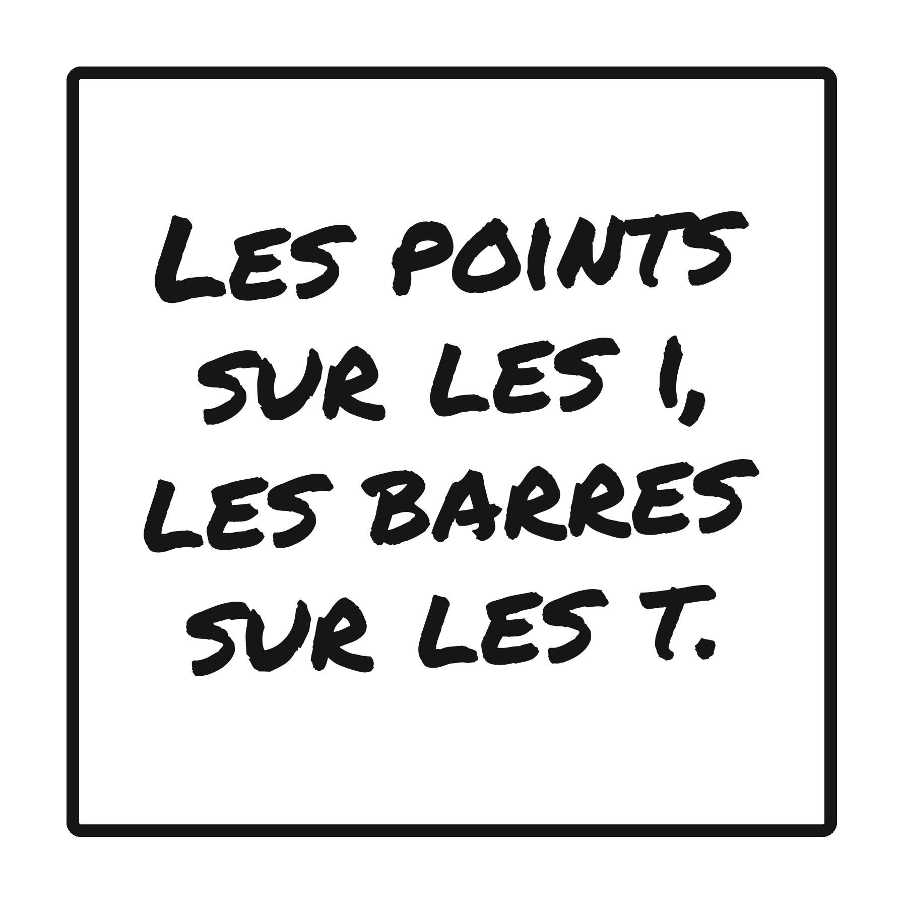 Les points sur les i